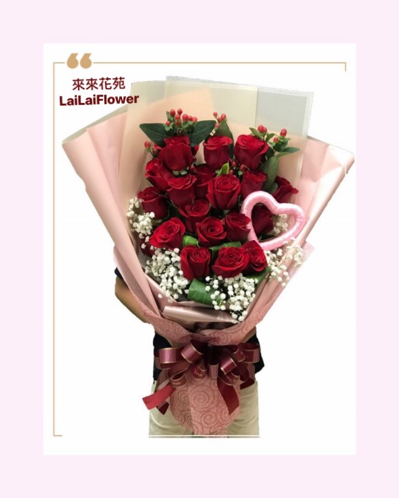 進口紅玫花束